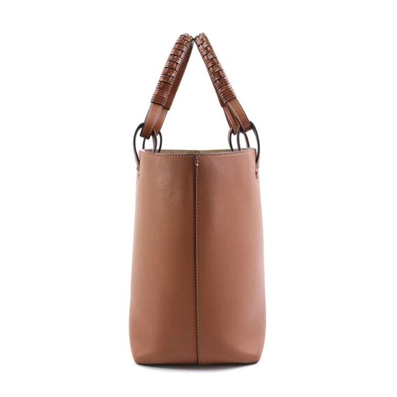 Auth LOEWE Anagram Handbag Shoulder Bag Brown Leather - Picture 4 of 14